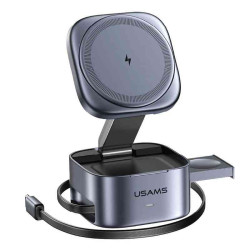 Usams CD257 Qi2.0 3-in-1 Wireless Charger