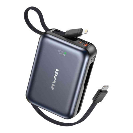 Awei C03 45W 20000mAh Dual Cables Fast Charging Power Bank
