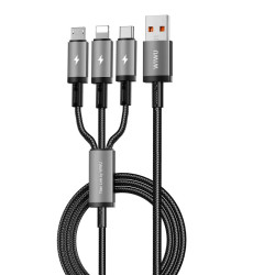 WiWU Wi-C059 Titanlink 66W USB-A To USB-C+iP+Micro Cable