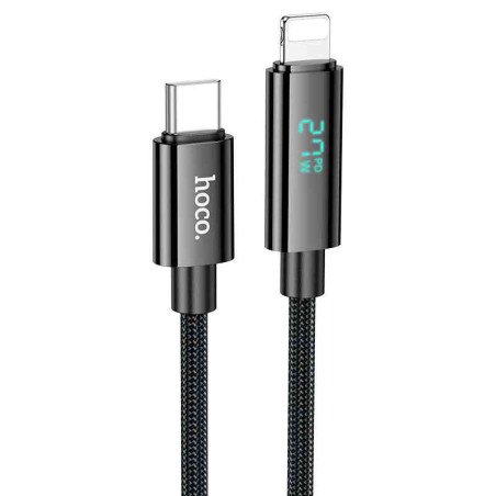 Hoco U125 PD 27W Display USB-C To Lightning Charging Data Cable