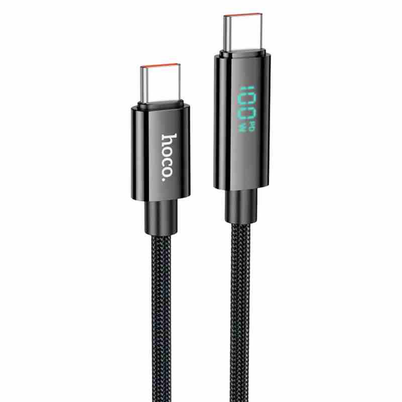 Hoco U125 PD 100W Display USB-C To USB-C Charging Data Cable