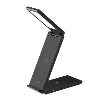Usams US-CD181 15W 3in1 Folding Wireless Charging Stand With Table Lamp