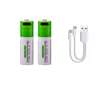 Smartoools 1.5V AA Type-C Rechargeable Battery (2 Pack)