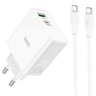 Hoco C113A PD 65W Dual Port Fast Charger Set