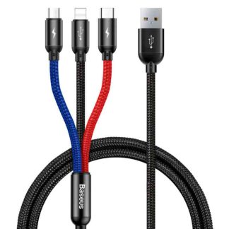 Baseus Three Primary Colors 3-in-1 Fast Charging Cable