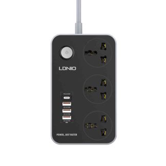 Ldnio SC3412 2500W 3 Socket & 3 Port Power Strip
