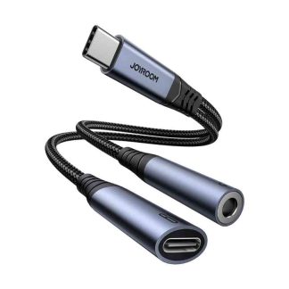 Joyroom SY-C02 2-in-1 USB-C To 3.5mm+USB-C Audio Adapter
