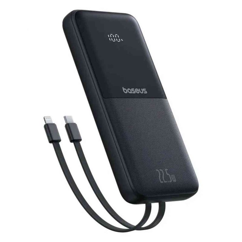 Baseus Extreme Charge 22.5W 10000mAh Digital Display 2-Cables Fast Charging Power Bank (PPJP311)