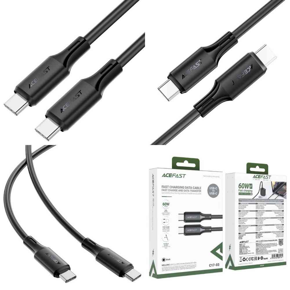 AceFast C17-03 PD60W USB-C To USB-C Fast Charging Data Cable