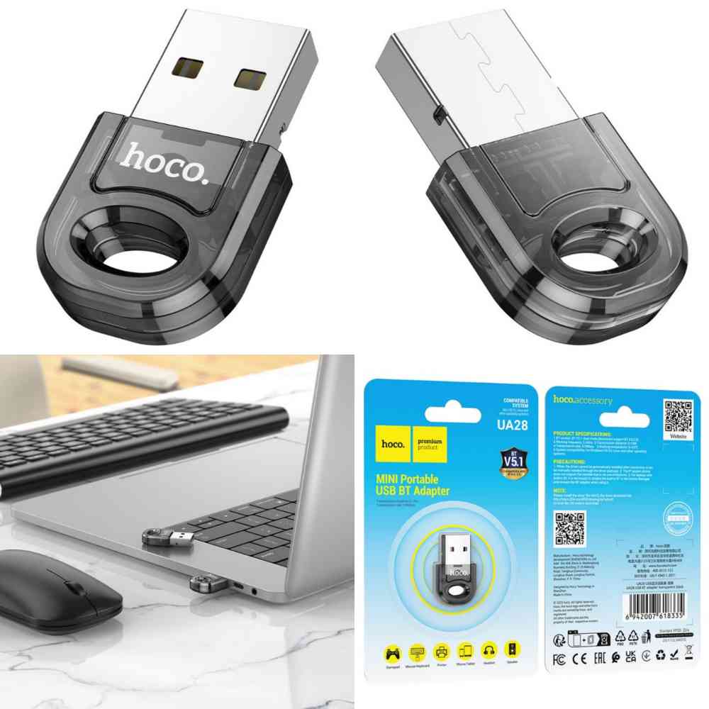 Hoco UA28 Mini Portable USB BT Adapter