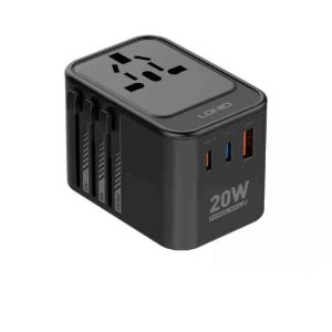 Ldnio Z9 PD 20W Universal Travel Converter Adapter (Black)