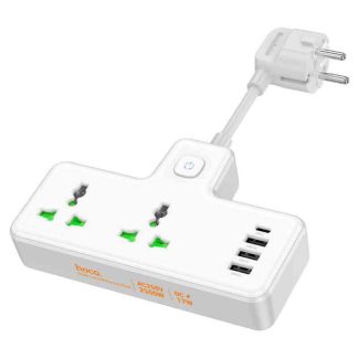 Hoco AC11A 2500W Multifunctional Safety Socket (Silver)