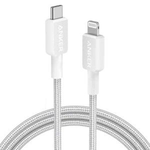 Anker 322 USB-C To Lightning Cable (3ft Braided)-White