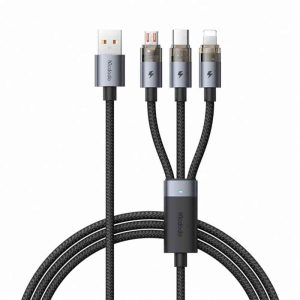 Mcdodo CA-715 3-in-1 6A Transparent Cable With Charging Light