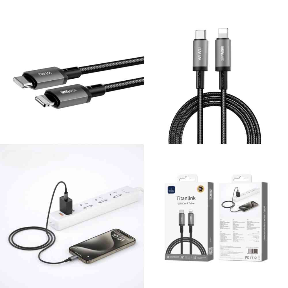 WiWU Wi-C056 Titanlink PD 30W USB-C To iP Fast Charging Cable