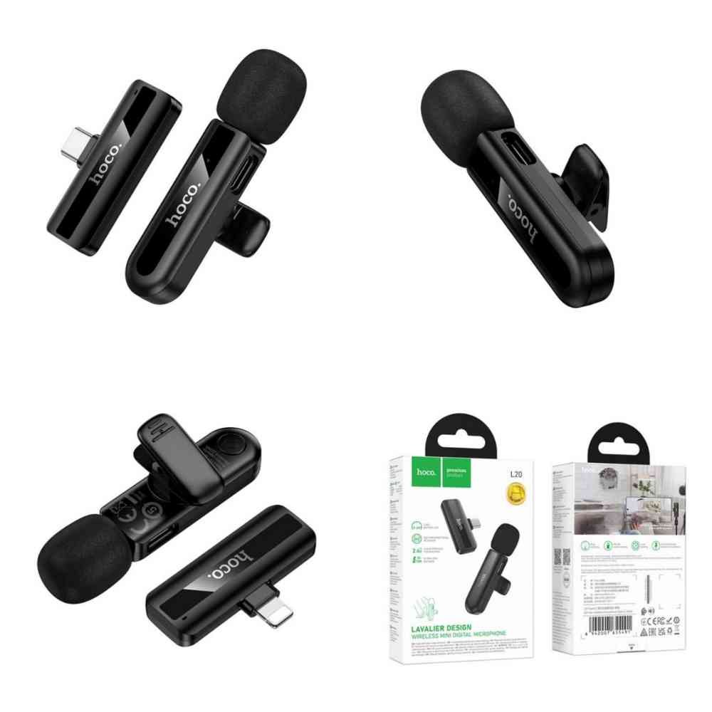 Hoco L20 Lavalier Wireless Mini Digital Microphone