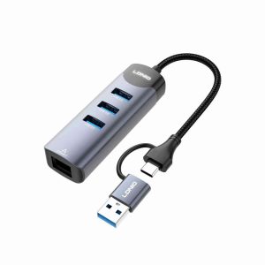 Ldnio DS-144UC 4-in-1 USB-A+C Hub Adapter