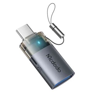 Mcdodo OT-760 Port Luma 2-in-1 USB-A To USB-C Transfer Adapter With TF Card Reader