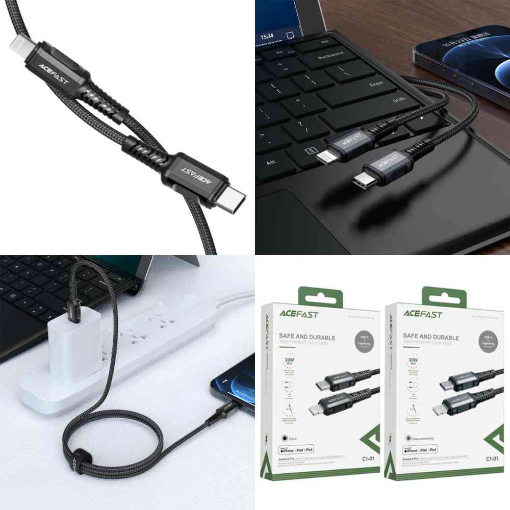 AceFast C1-01 30W USB-C To Lightning Fast Charge Data Cable