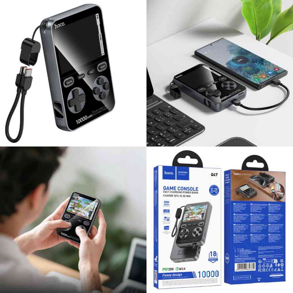 Hoco Q47 PD 20W 10000mAh Fast Charging Power Bank With Game Console