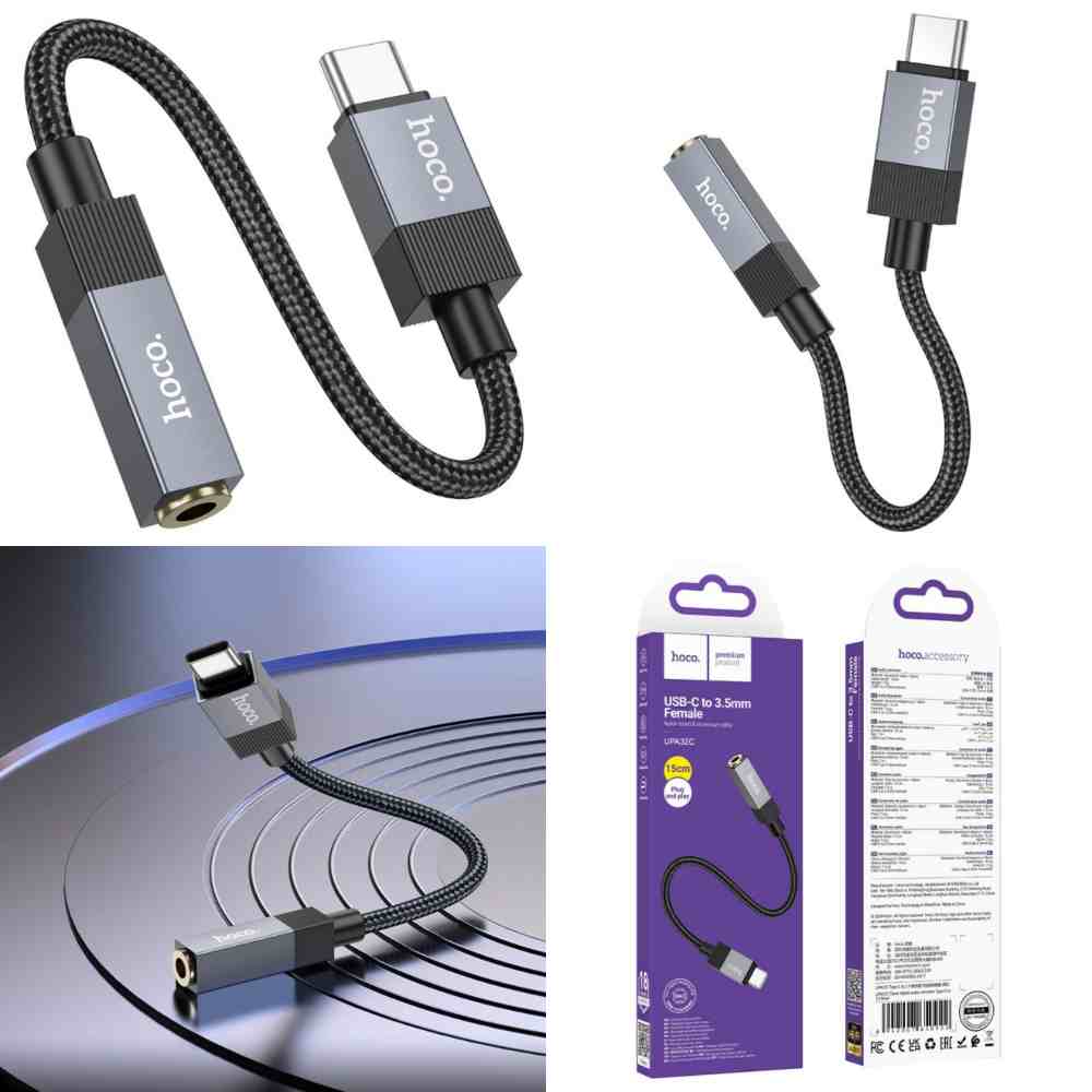 Hoco UPA32C USB-C To 3.5mm Audio Converter-1