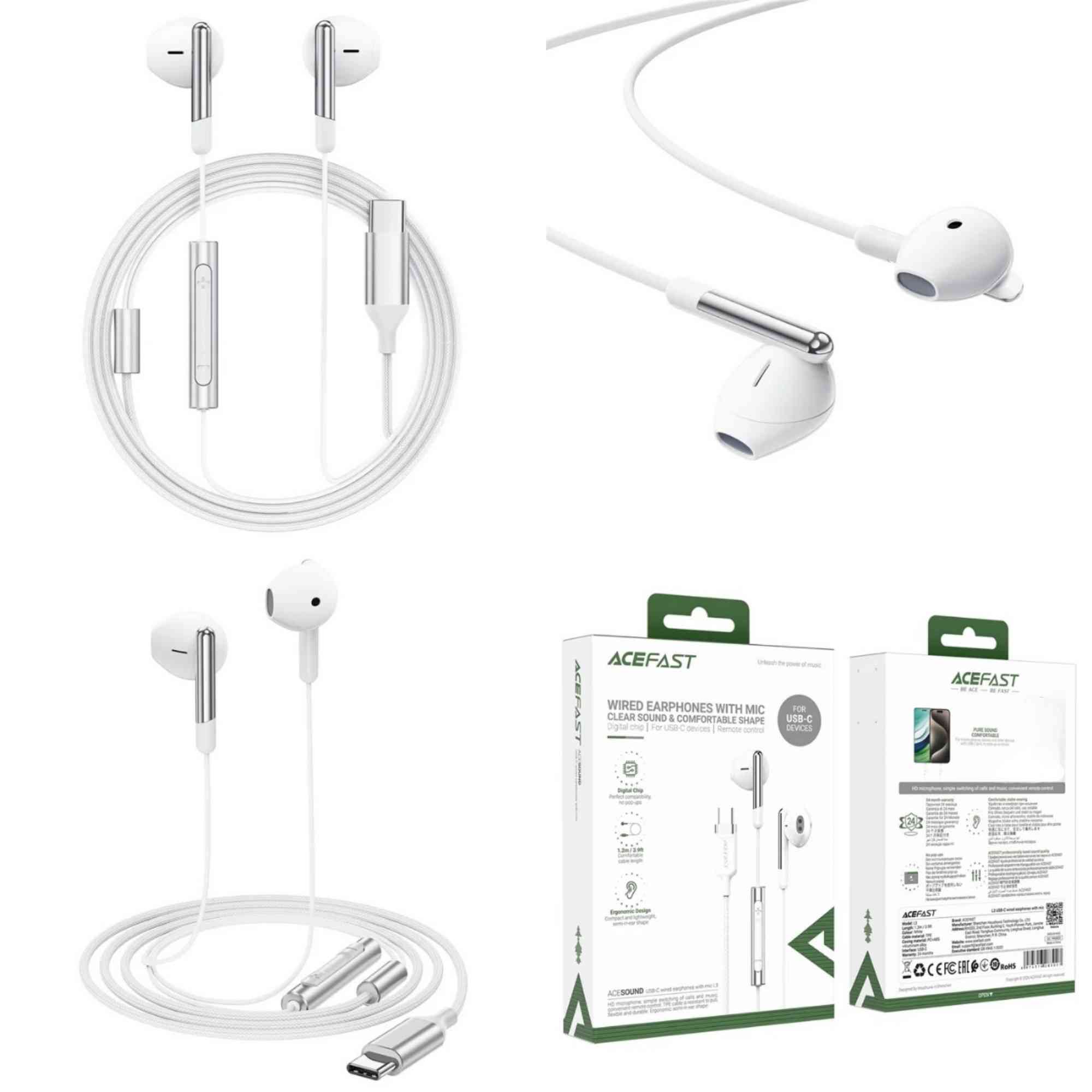 AceFast L3 Wired Type-C Earphones With Mic