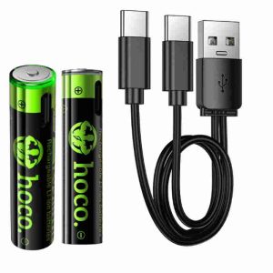 Hoco JA4 AAA USB-C Rechargeable Li-ion Batteries (2PCS)