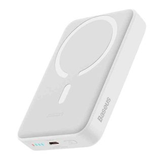 Baseus 30W 10000nAh Magnetic Mini Wireless Fast Charge Power Bank (White)